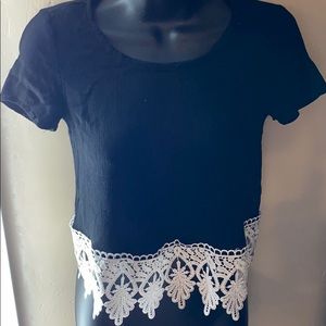 Laced bottom cropped top